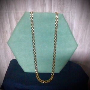 Vintage “Goldette NY” Gold Tone Panther Link Necklace 30”